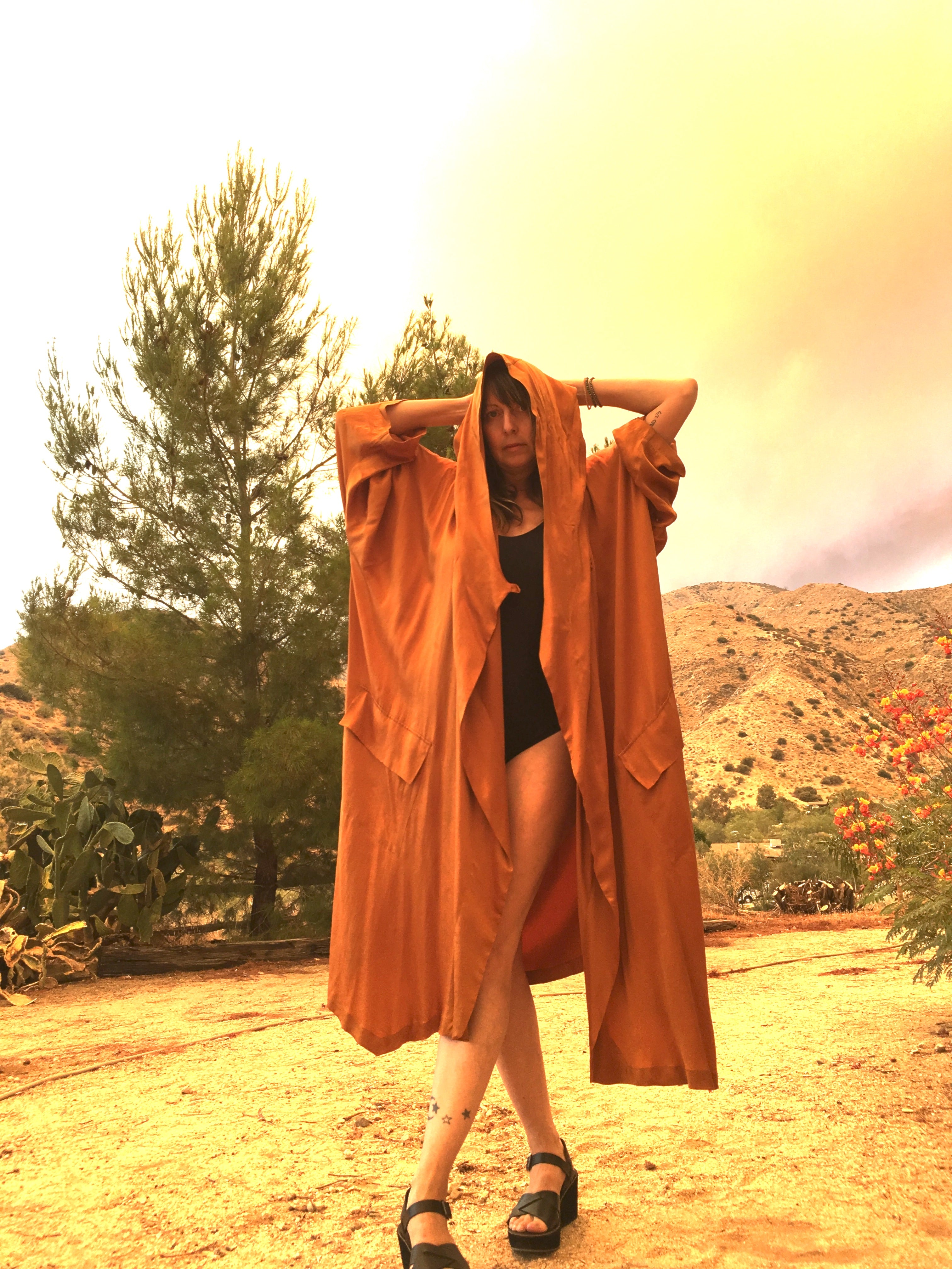 Laise Adzer Turmeric Hooded Dream Cloak