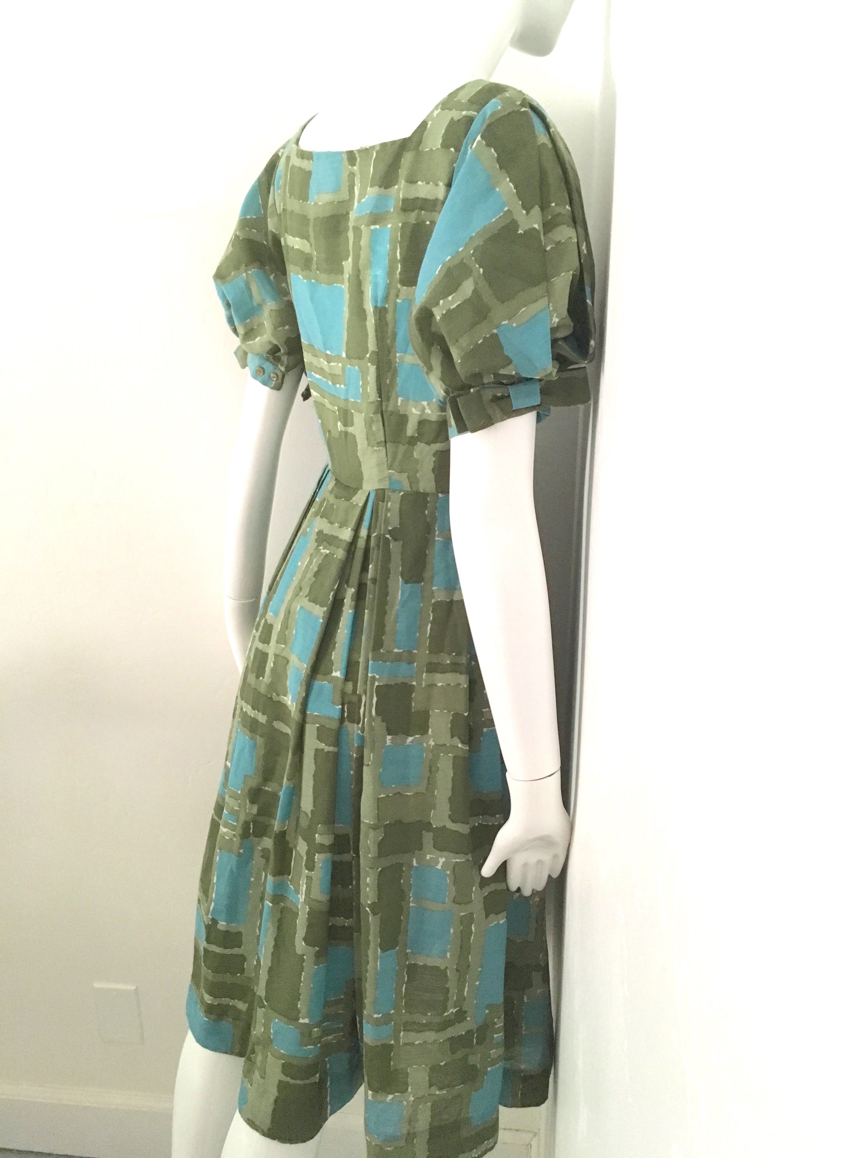 Abstract Print 1950s Day Dress by Betty Barclay