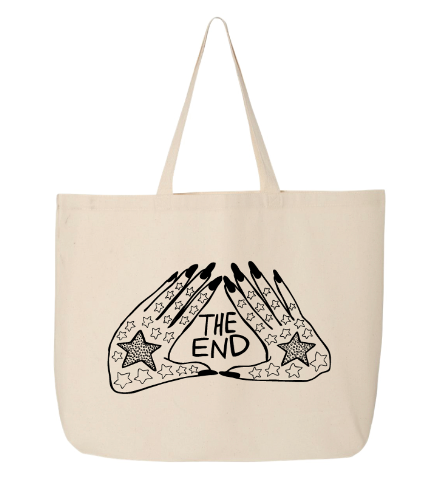 THE END HANDS LOGO LARGE TOTE BAG