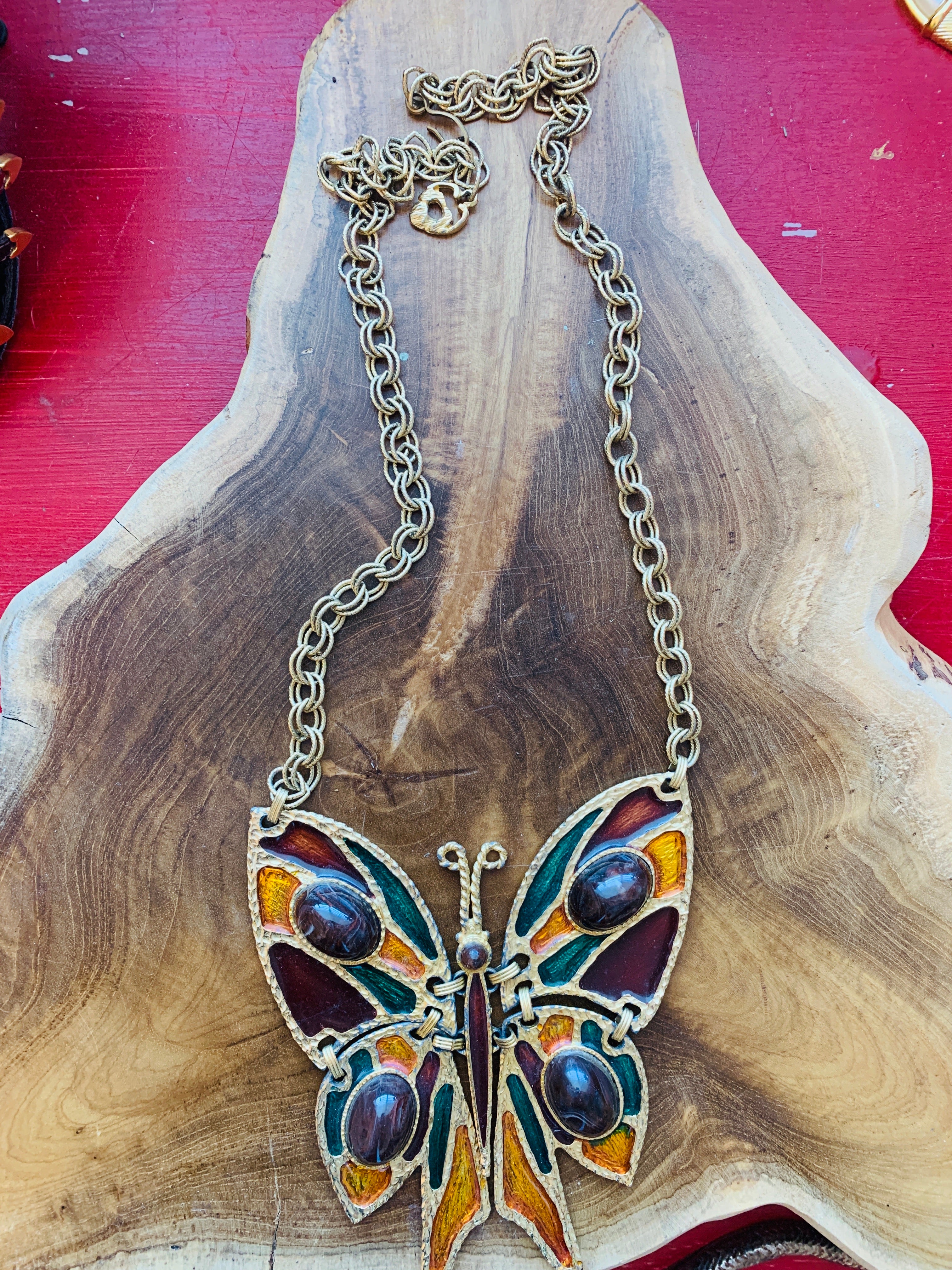 ART DECO BUTTERFLY NECKLACE