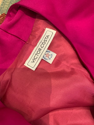 Vintage Pink Satin Dress Coat