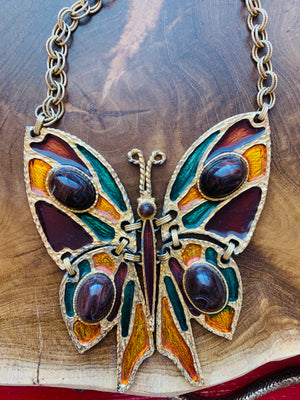 ART DECO BUTTERFLY NECKLACE