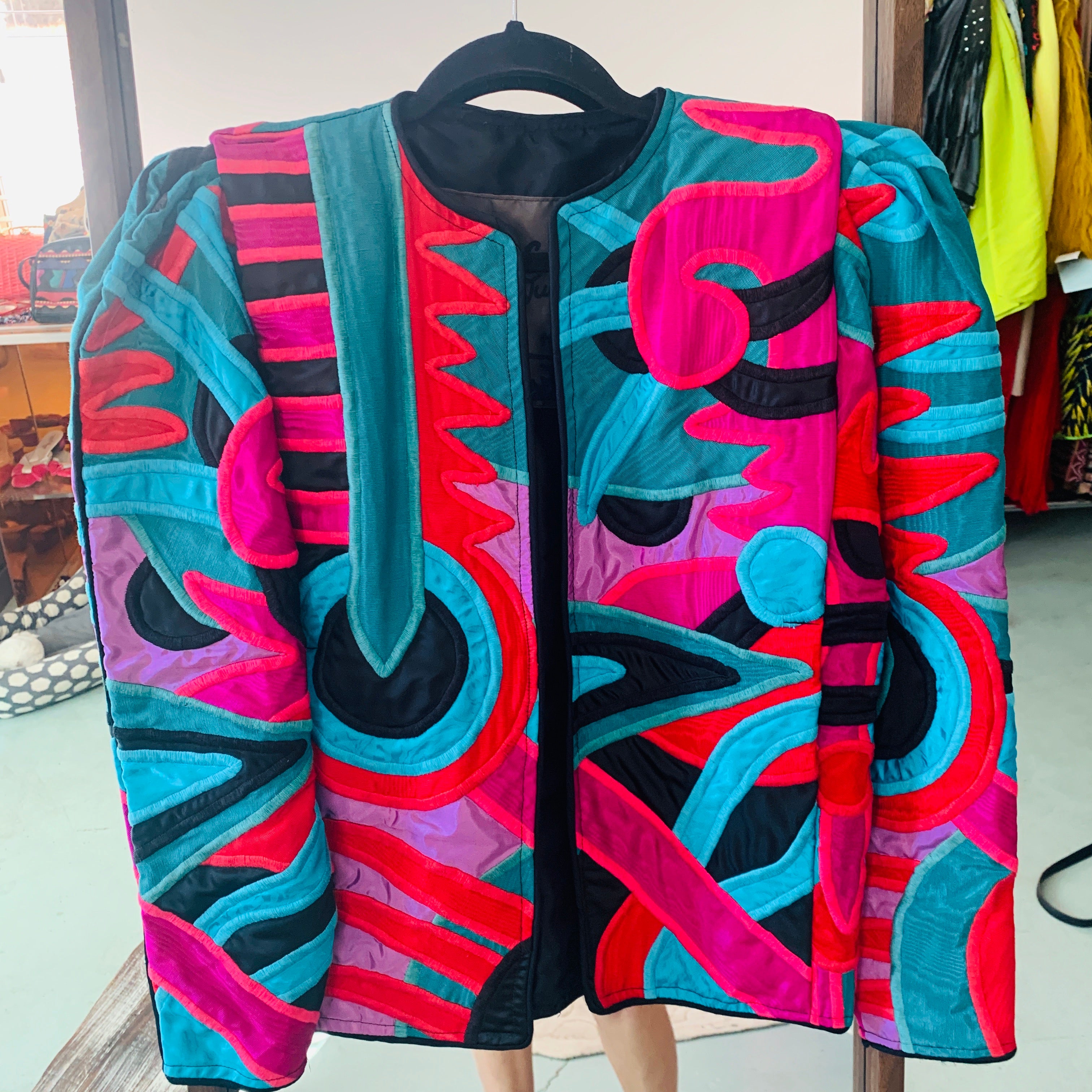 Neon Art Appliqué Jacket