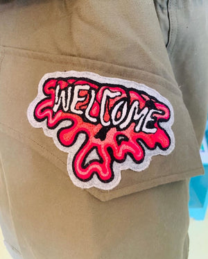 WELCOME Chainstitch Patch Military Jacket