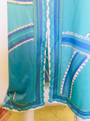 60s Iconic Designer Print Slip Skirt