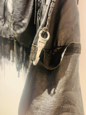 80’s Thrashed Fringe Leather Jacket