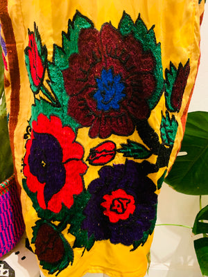 Satin & Fringe Embroidered Suzani