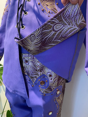 Purple Peacock EMBELLISHED TWO PIECE SUIT