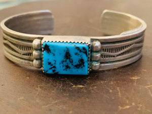 Sterling Silver & Turquoise Stone Cuff
