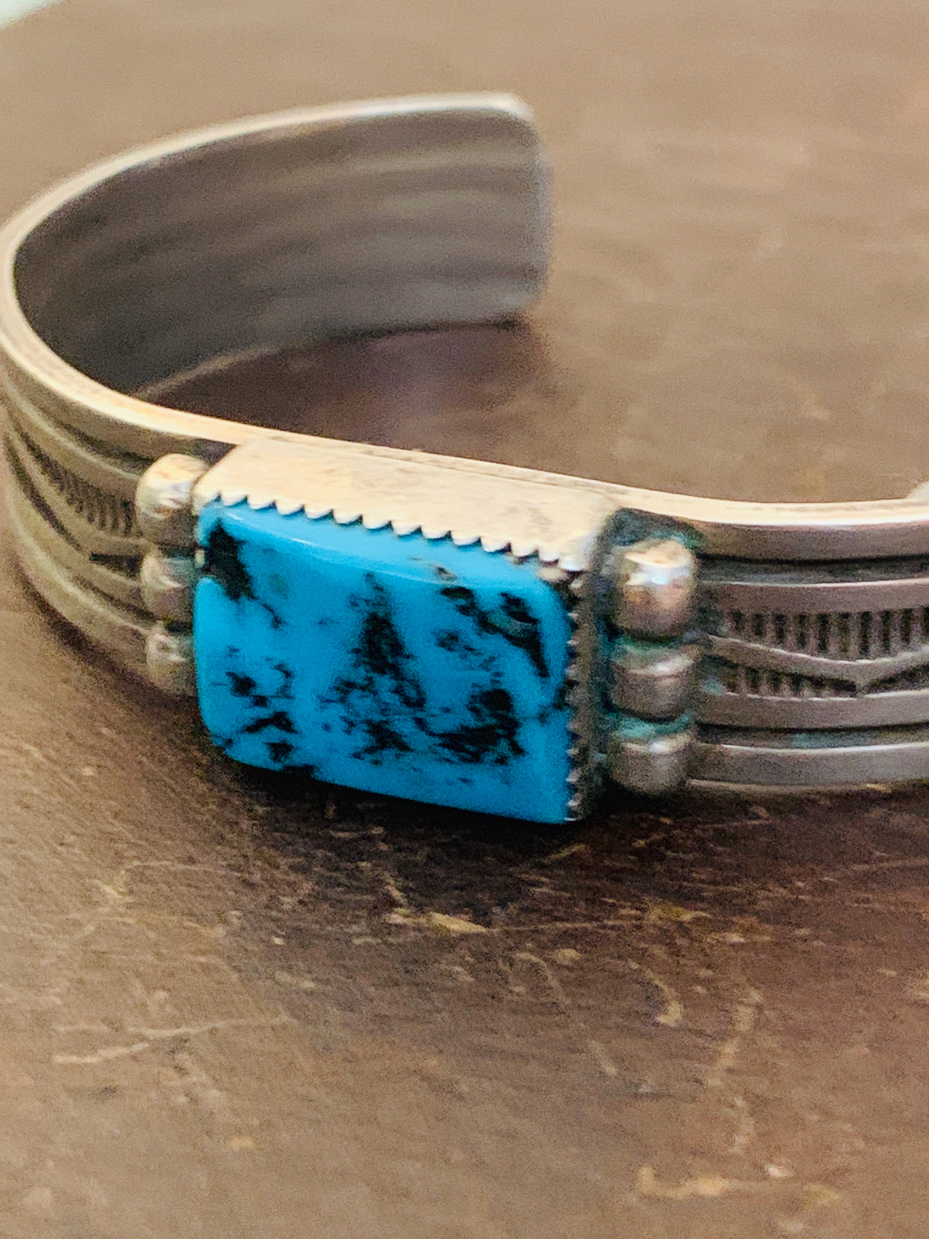 Sterling Silver & Turquoise Stone Cuff