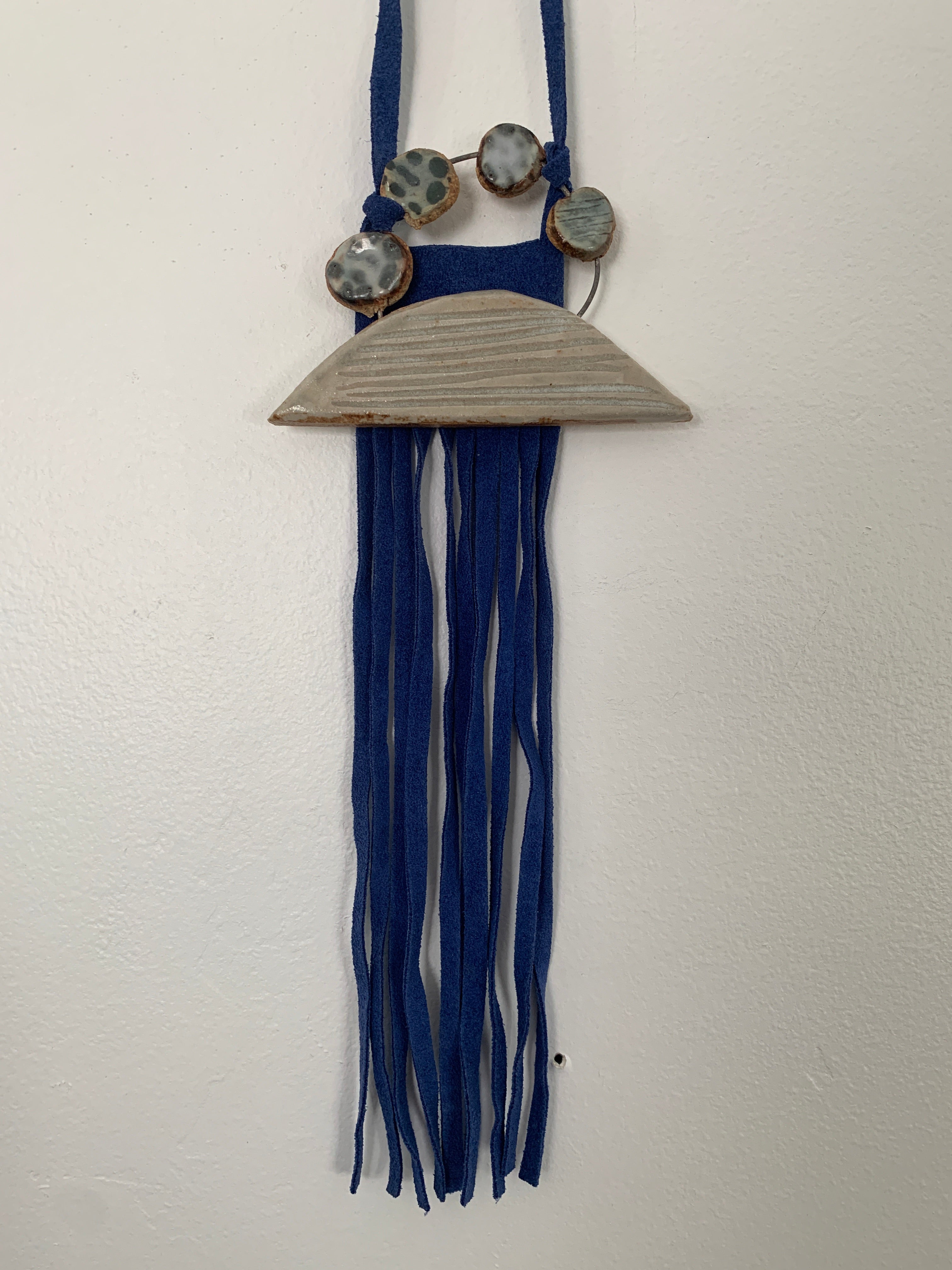 Handmade Ceramic & Suede Necklace