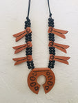 Leather Squash Blossom Necklace