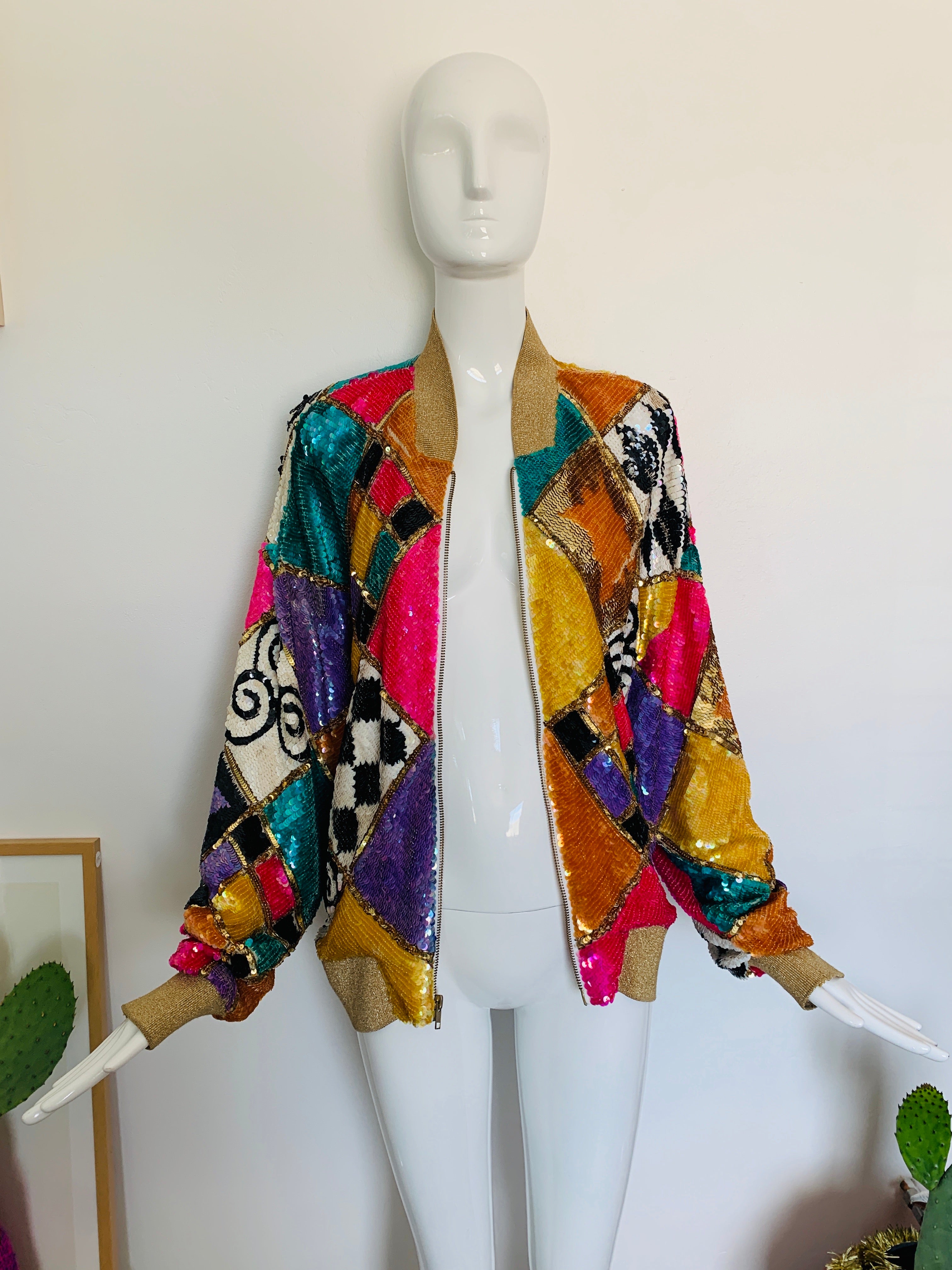 Vintage 80s Silk Beaded Jacket → Hotbox Vintage